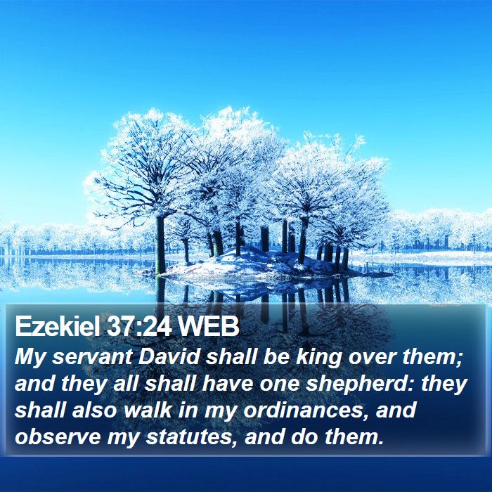 Ezekiel 37:24 WEB Bible Study