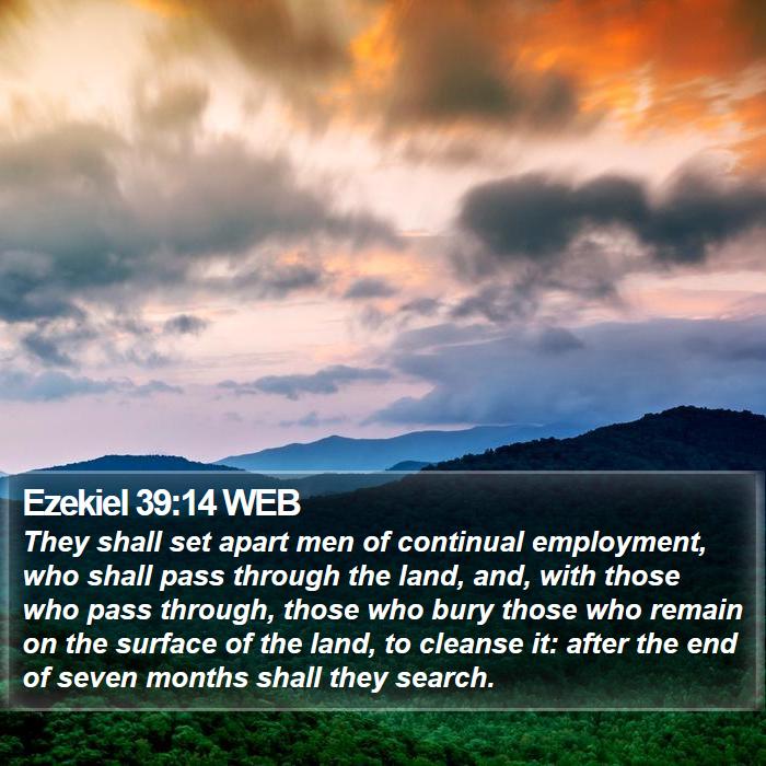 Ezekiel 39:14 WEB Bible Study