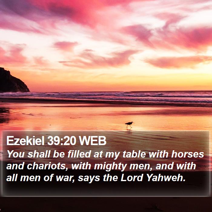 Ezekiel 39:20 WEB Bible Study