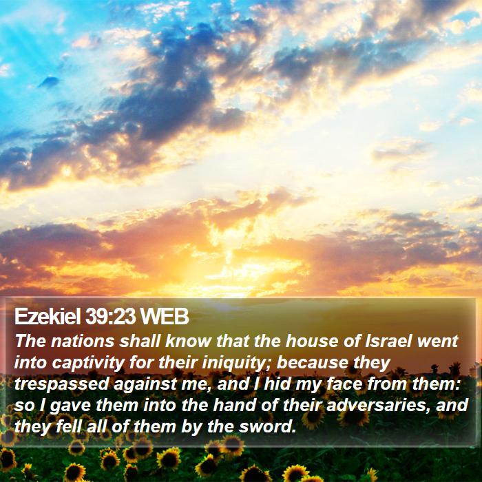 Ezekiel 39:23 WEB Bible Study