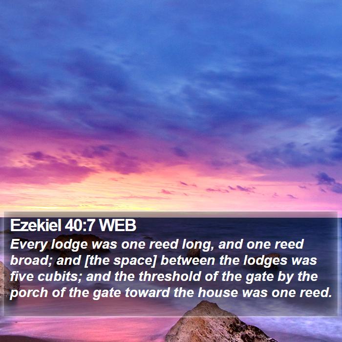 Ezekiel 40:7 WEB Bible Study