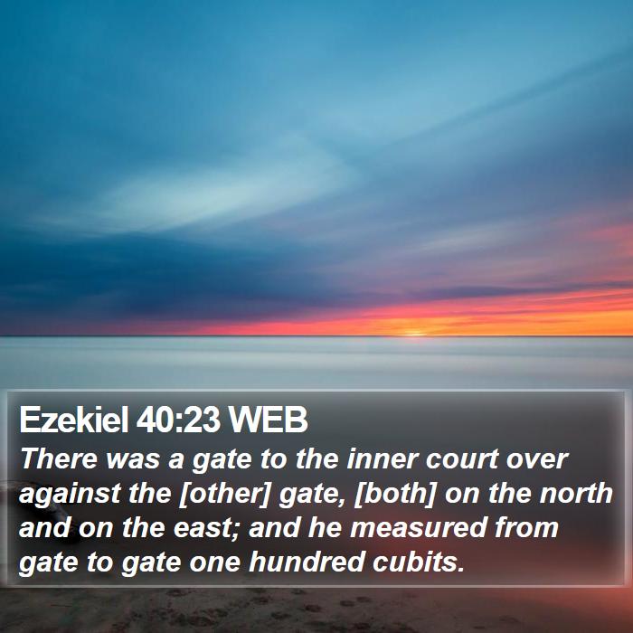 Ezekiel 40:23 WEB Bible Study