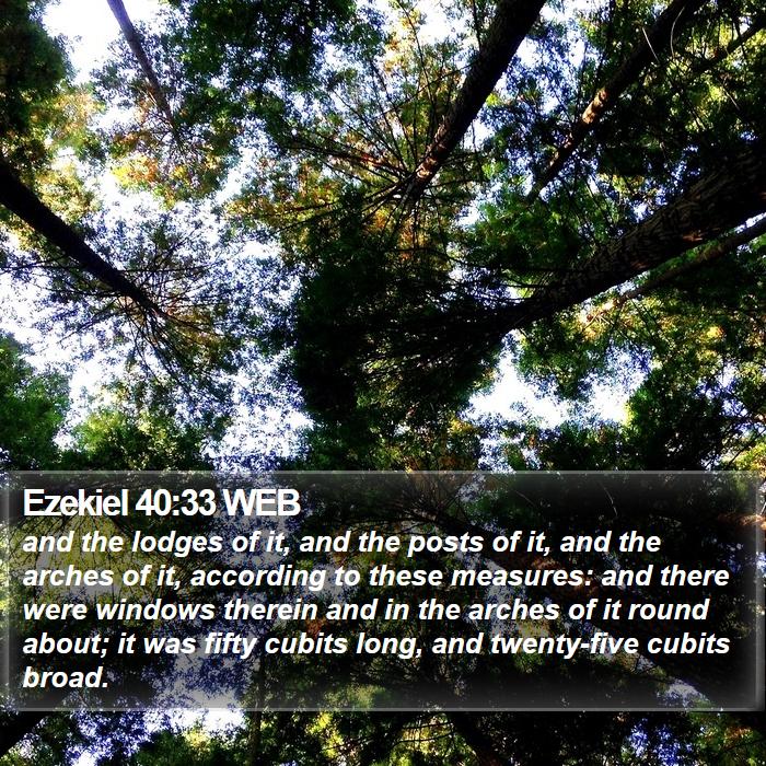 Ezekiel 40:33 WEB Bible Study