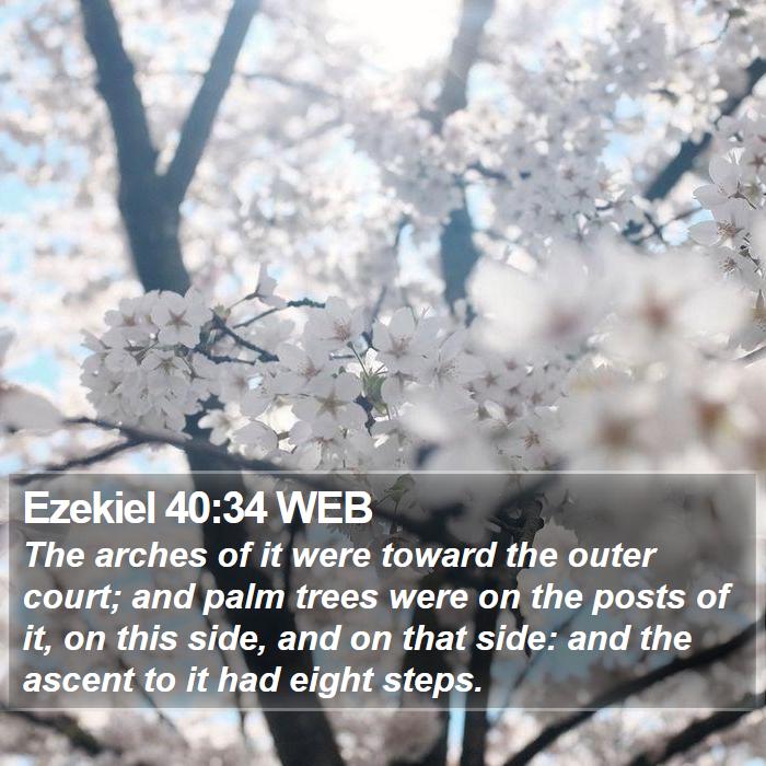 Ezekiel 40:34 WEB Bible Study