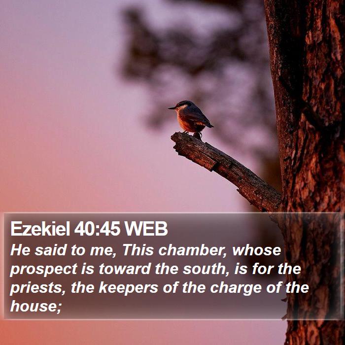 Ezekiel 40:45 WEB Bible Study