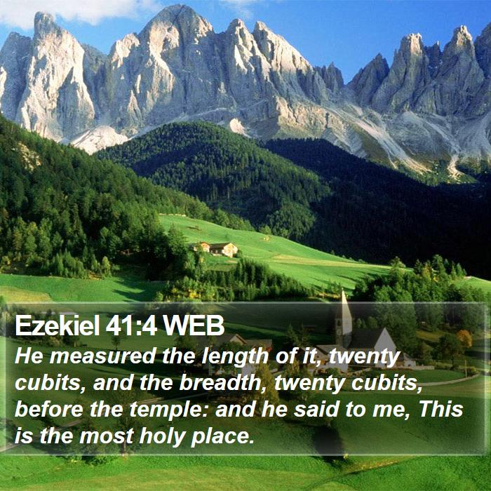 Ezekiel 41:4 WEB Bible Study