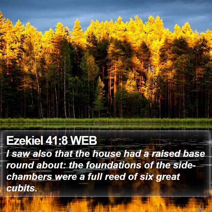 Ezekiel 41:8 WEB Bible Study