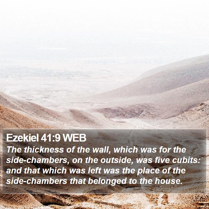 Ezekiel 41:9 WEB Bible Study