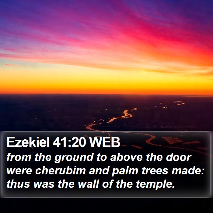 Ezekiel 41:20 WEB Bible Study