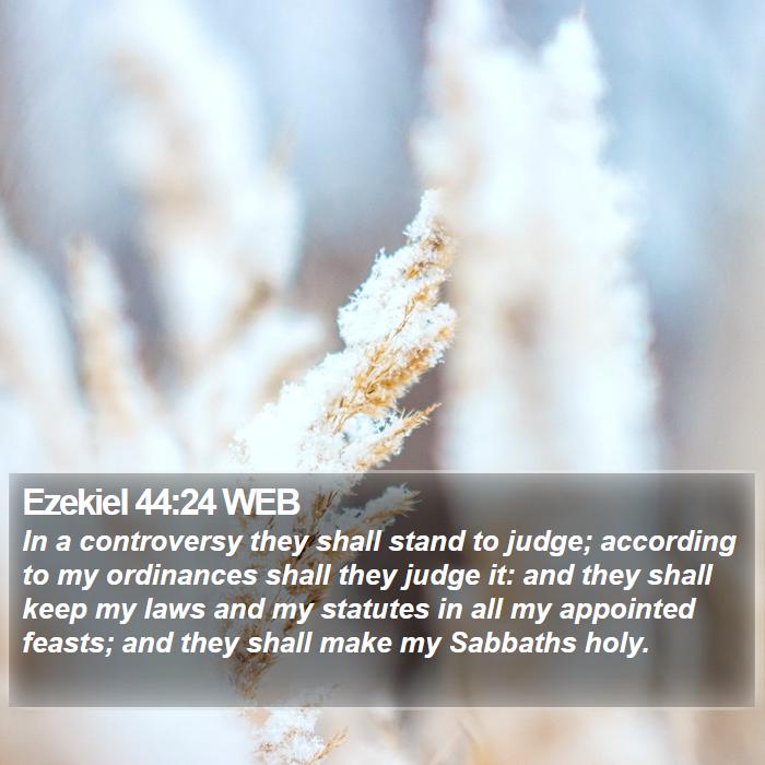 Ezekiel 44:24 WEB Bible Study