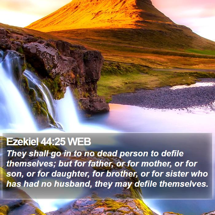 Ezekiel 44:25 WEB Bible Study