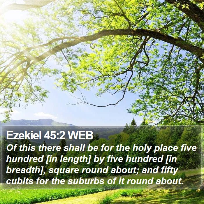 Ezekiel 45:2 WEB Bible Study