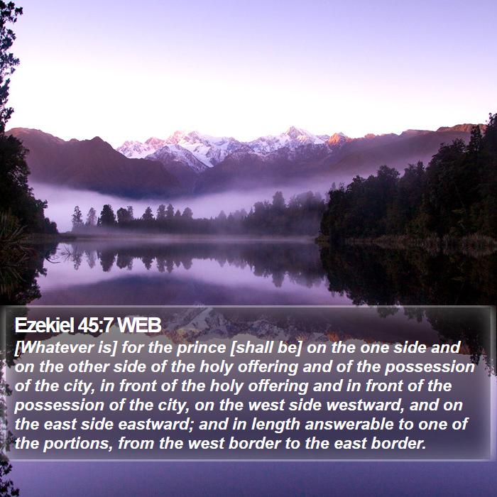 Ezekiel 45:7 WEB Bible Study