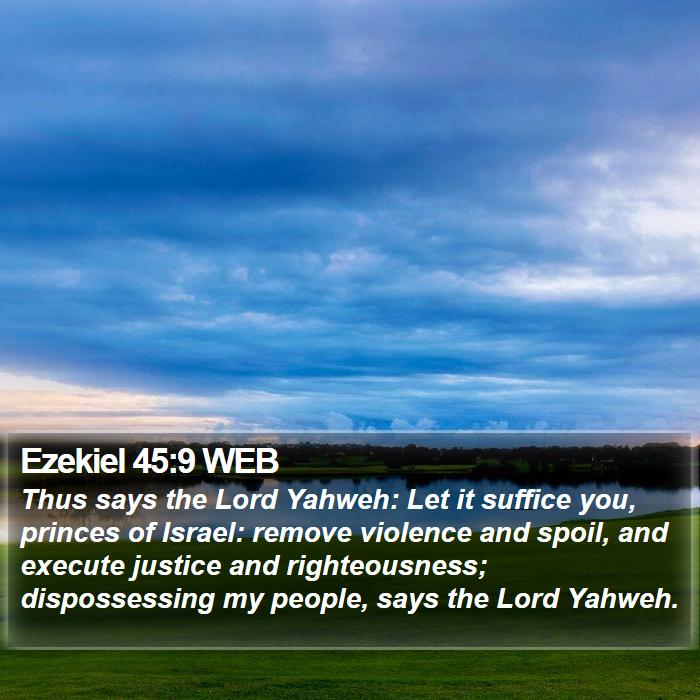 Ezekiel 45:9 WEB Bible Study