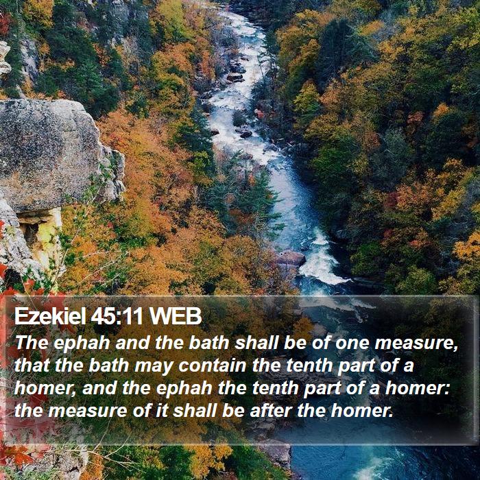 Ezekiel 45:11 WEB Bible Study