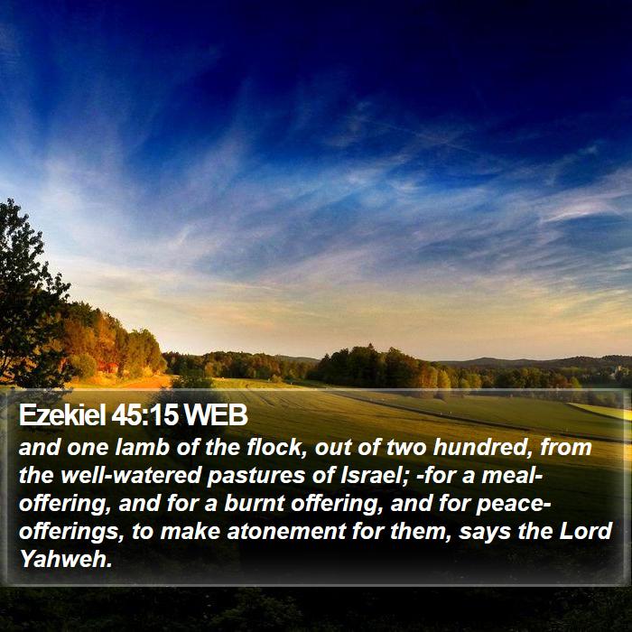 Ezekiel 45:15 WEB Bible Study