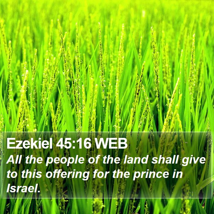 Ezekiel 45:16 WEB Bible Study