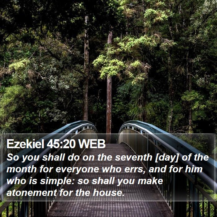 Ezekiel 45:20 WEB Bible Study