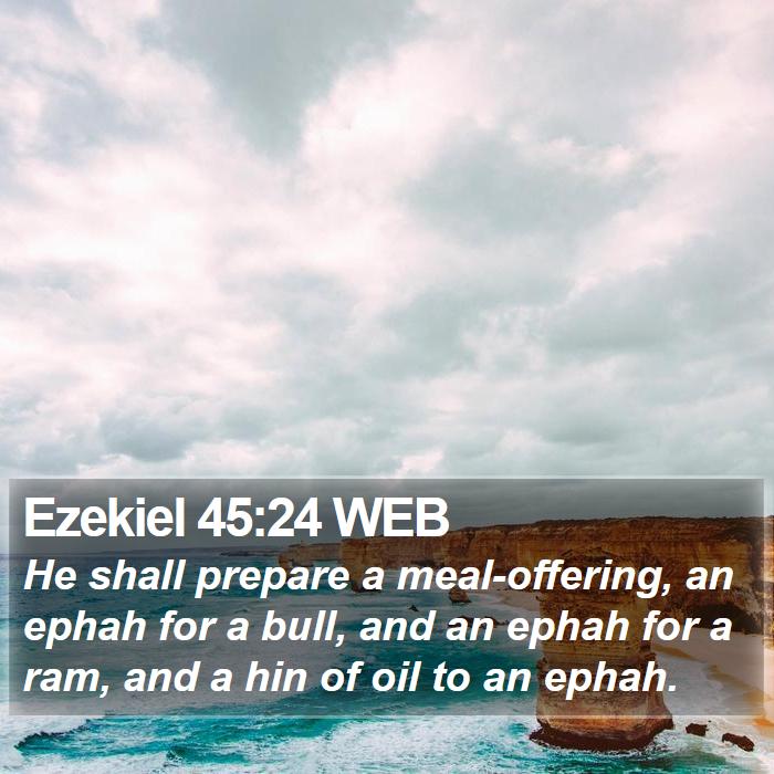 Ezekiel 45:24 WEB Bible Study