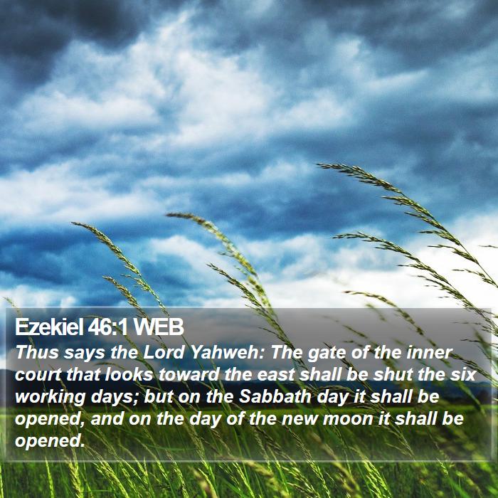 Ezekiel 46:1 WEB Bible Study