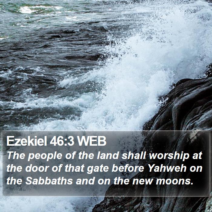 Ezekiel 46:3 WEB Bible Study