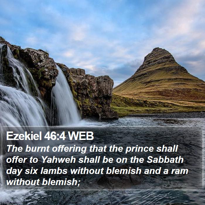 Ezekiel 46:4 WEB Bible Study