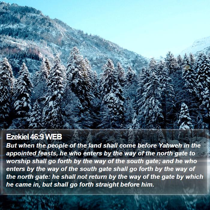 Ezekiel 46:9 WEB Bible Study