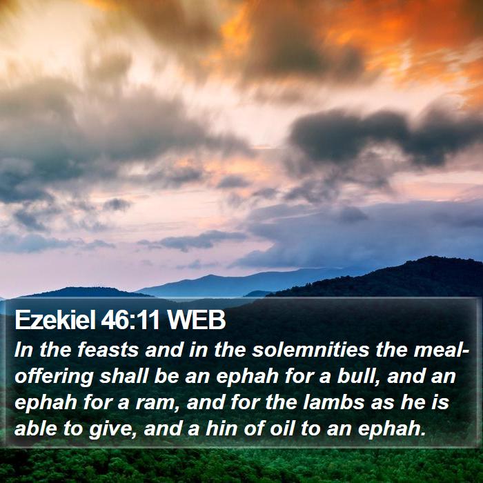 Ezekiel 46:11 WEB Bible Study