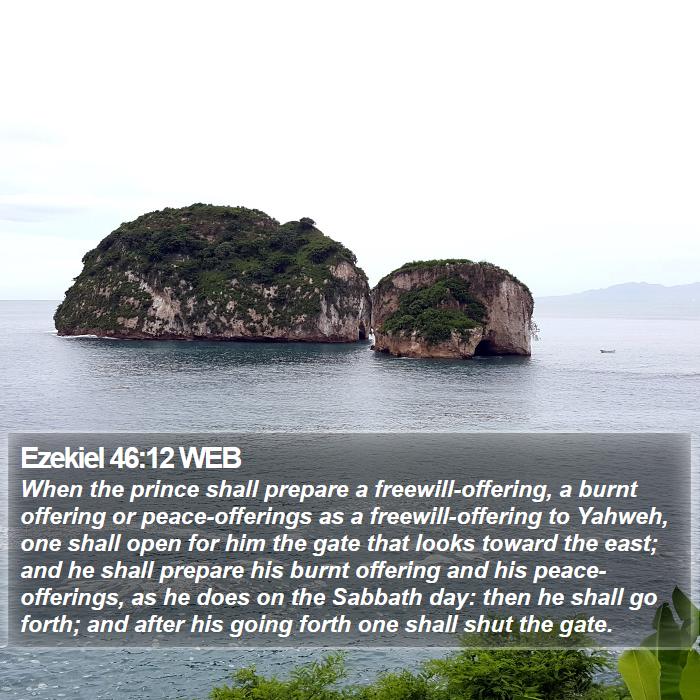 Ezekiel 46:12 WEB Bible Study