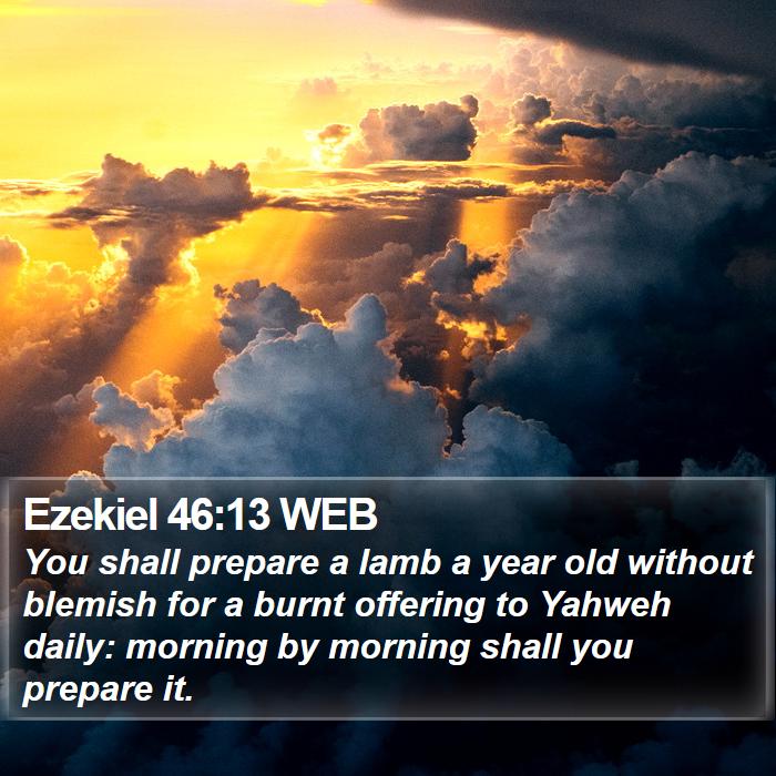 Ezekiel 46:13 WEB Bible Study