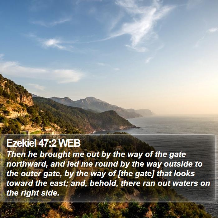 Ezekiel 47:2 WEB Bible Study