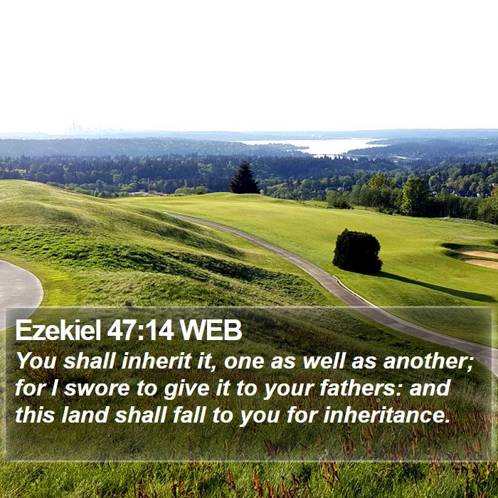 Ezekiel 47:14 WEB Bible Study