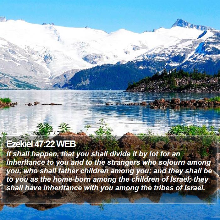 Ezekiel 47:22 WEB Bible Study