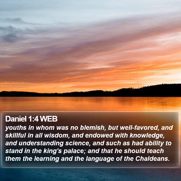 Daniel 1:4 WEB Bible Study