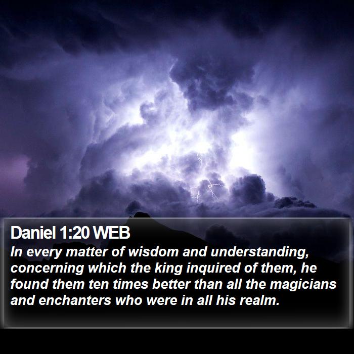 Daniel 1:20 WEB Bible Study