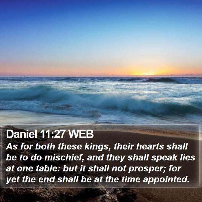 Daniel 11:27 WEB Bible Study