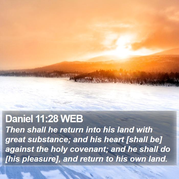 Daniel 11:28 WEB Bible Study