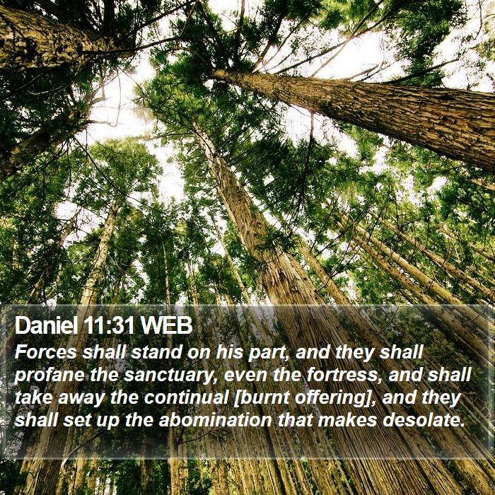 Daniel 11:31 WEB Bible Study