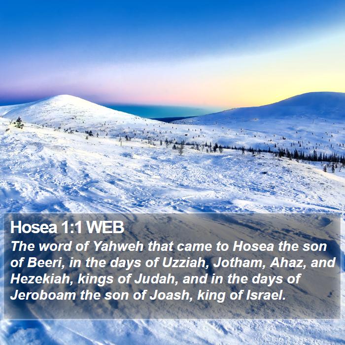 Hosea 1:1 WEB Bible Study