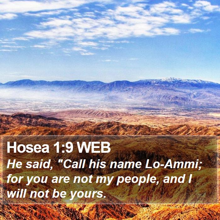 Hosea 1:9 WEB Bible Study