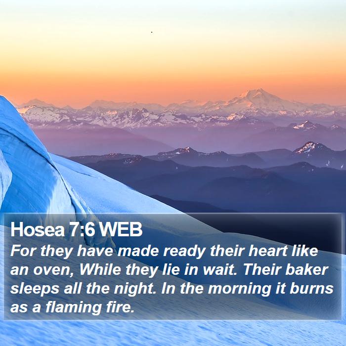 Hosea 7:6 WEB Bible Study