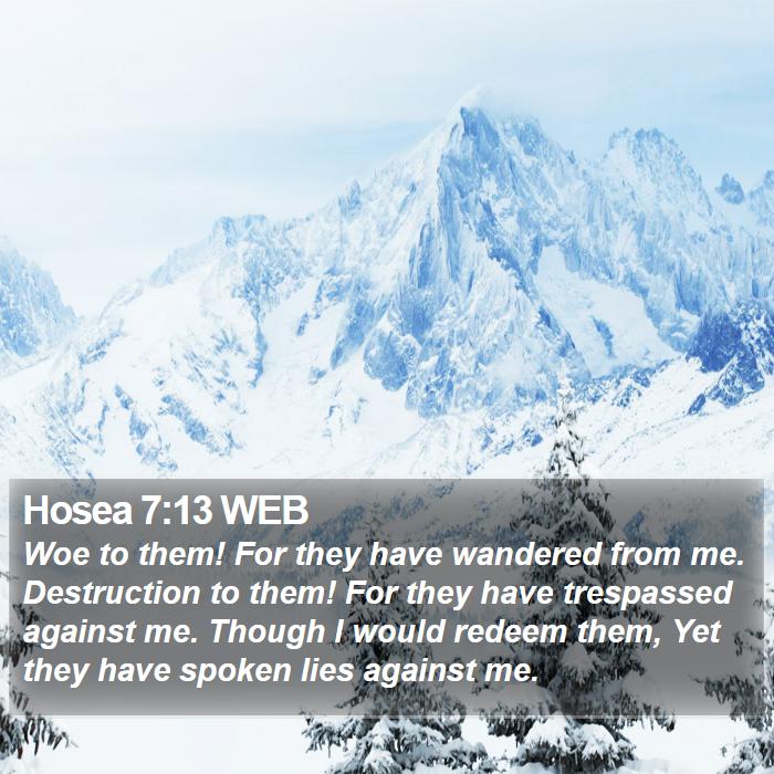 Hosea 7:13 WEB Bible Study