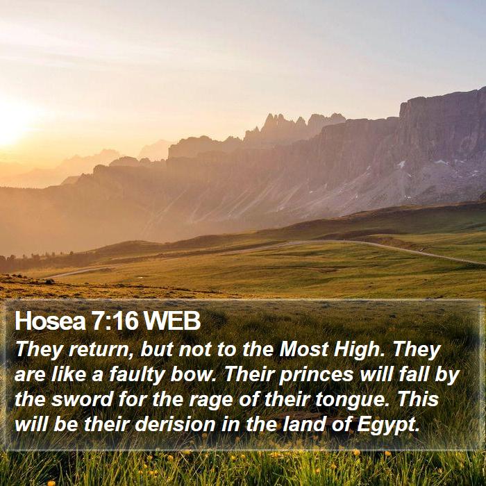 Hosea 7:16 WEB Bible Study