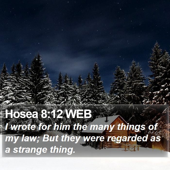 Hosea 8:12 WEB Bible Study