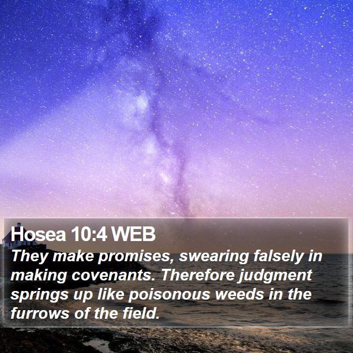 Hosea 10:4 WEB Bible Study