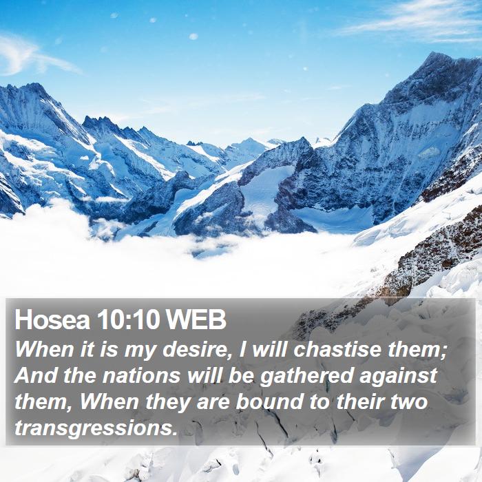 Hosea 10:10 WEB Bible Study