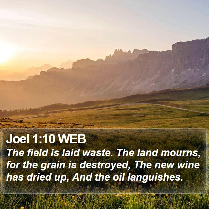 Joel 1:10 WEB Bible Study