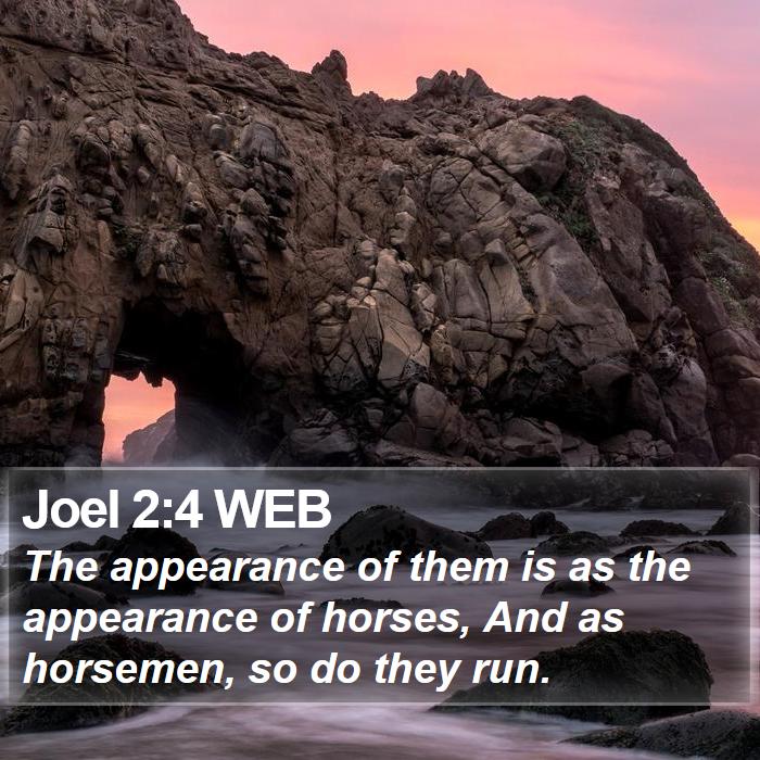 Joel 2:4 WEB Bible Study