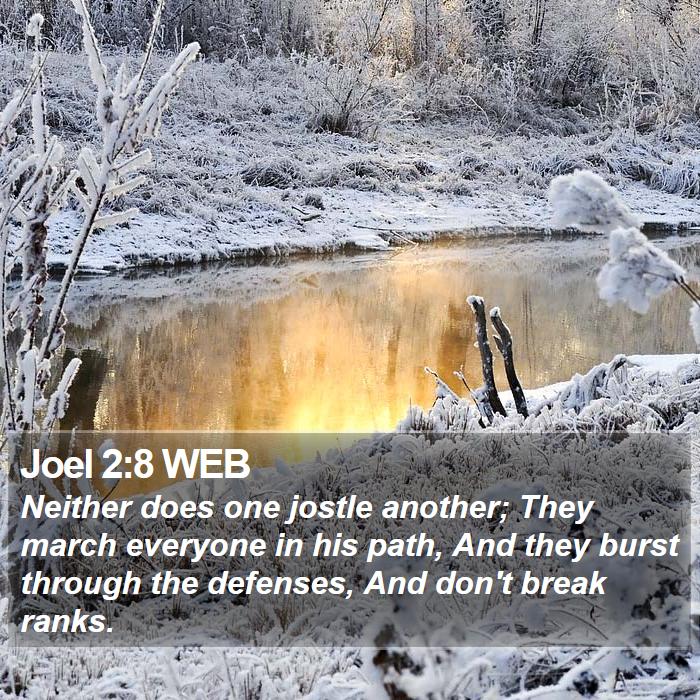 Joel 2:8 WEB Bible Study