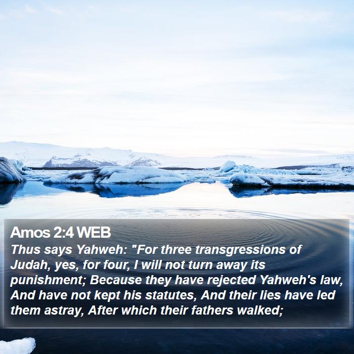 Amos 2:4 WEB Bible Study